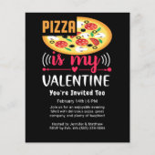 Pizza Is Mijn Valentijn Grappig Feest Flyer (Voorkant)