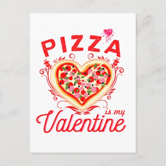 Pizza is mijn Valentijn grappige Valentijnsdag Briefkaart (Voorkant)