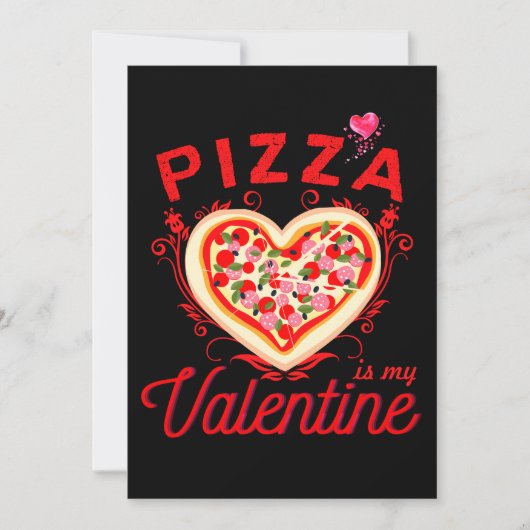Pizza is mijn Valentijn grappige Valentijnsdag Feestdagenkaart (Voorkant)