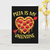 Pizza Is Mijn Valentijn Grappige Valentijnsdag Jon Kaart (Gele Bloem)