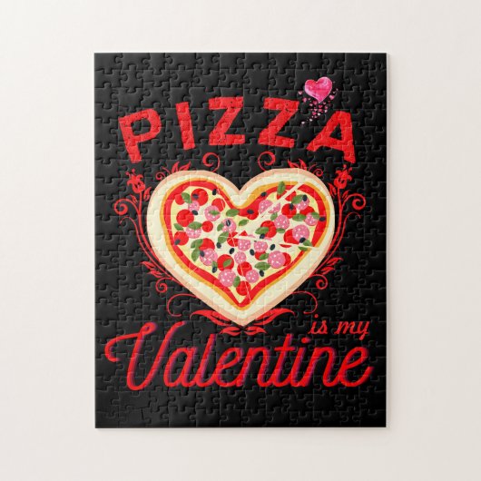 Pizza is mijn Valentijn grappige Valentijnsdag Legpuzzel (Verticaal)