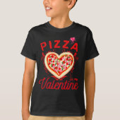 Pizza is mijn Valentijn grappige Valentijnsdag T-S T-shirt (Voorkant)