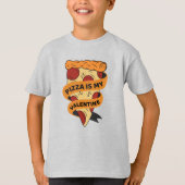 Pizza is mijn Valentijn grappige Valentijnsdag T-shirt (Voorkant)