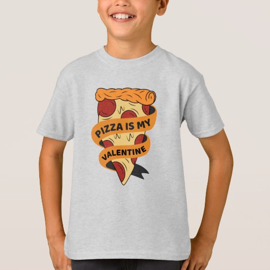 Pizza is mijn Valentijn grappige Valentijnsdag T-shirt (Voorkant)