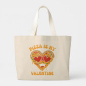 Pizza is mijn Valentijn Grote Tote Bag (Achterkant)