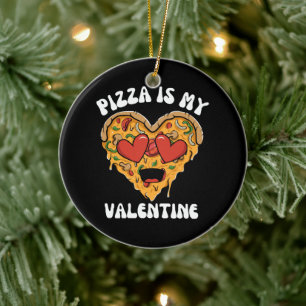 Pizza Is Mijn Valentijn Keramisch Ornament