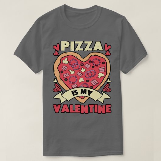 Pizza is mijn Valentijn Kinder Boy Toddler Pajama T-shirt (Design voorkant)