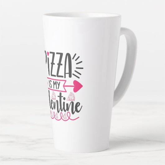 Pizza is mijn Valentijn Latte Mok (Rechterhoek)
