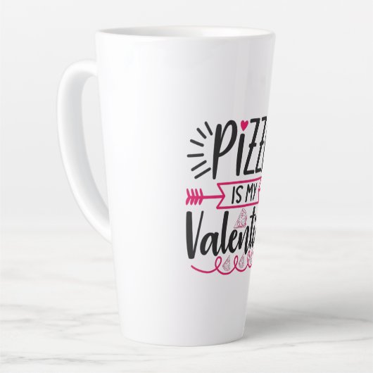 Pizza is mijn Valentijn Latte Mok (Linkerhoek)