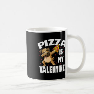 Pizza is mijn Valentijn Leuk Dabbing Pug Valentijn Koffiemok