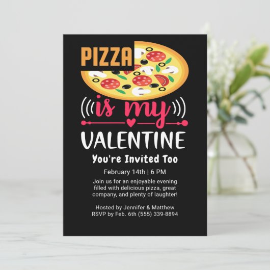 Pizza is mijn Valentijn leuk feestje Kaart (Staand voorkant)