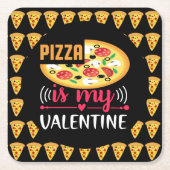Pizza is mijn Valentijn leuk feestje Kartonnen Onderzetters (Voorkant)