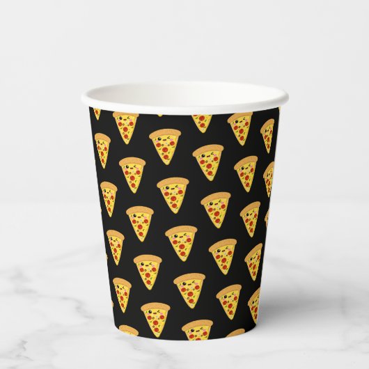 Pizza is mijn Valentijn leuk feestje Papieren Bekers (Achterkant)