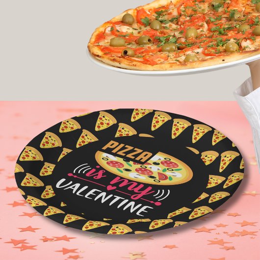 Pizza is mijn Valentijn leuk feestje Papieren Bordje