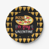 Pizza is mijn Valentijn leuk feestje Papieren Bordje (Voorkant)