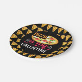 Pizza is mijn Valentijn leuk feestje Papieren Bordje (Gekanteld)