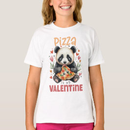 Pizza is mijn Valentijn Meisjes T-shirt