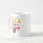 Pizza is mijn Valentijn Pizza Lover Premium Koffiemok (Voorkant links)