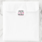 Pizza is mijn Valentijn Ronde Sticker (Tas)