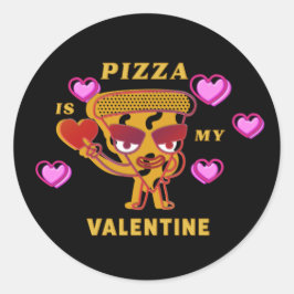 Pizza is mijn Valentijn Ronde Sticker