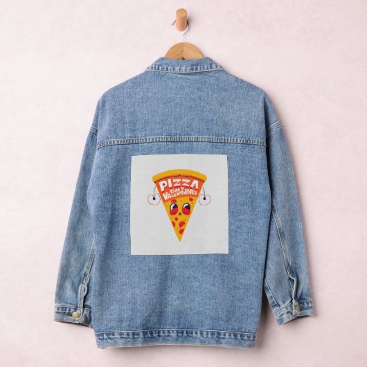 Pizza is mijn Valentijn - Schattige Funny Food Lov Denim Jacket (Hangar)