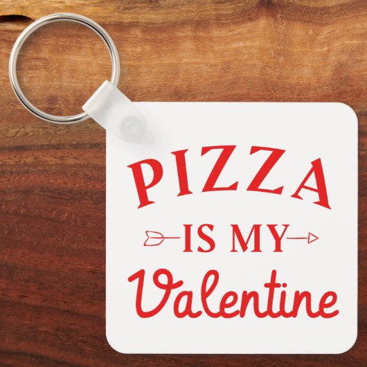 Pizza is mijn Valentijn Sleutelhanger (Voorkant)