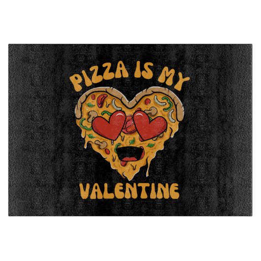Pizza Is Mijn Valentijn Snijplank (Voorkant)