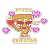 Pizza is mijn Valentijn Sticker (Voorkant)