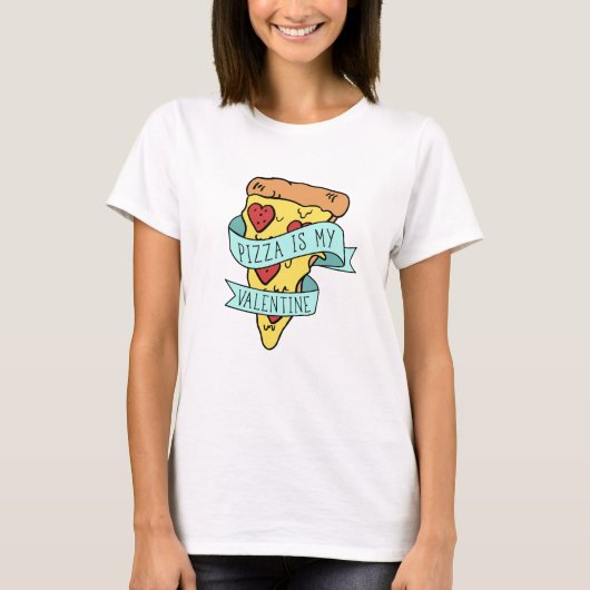 Pizza is mijn Valentijn T-shirt (Voorkant)
