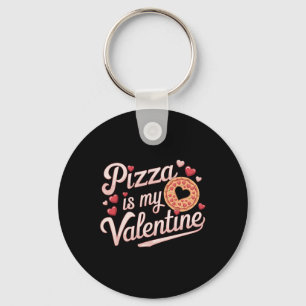 Pizza Is Mijn Valentijn Valentijnsdag Hart Peppero Sleutelhanger
