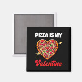 Pizza is mijn Valentijn Valentijnsdag Heart Pepper Magneet (Voorkant / Achterkant)