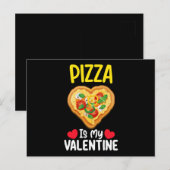 Pizza is mijn Valentijnsdag Grappig eten liefhebbe Briefkaart (Voorkant / Achterkant)