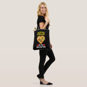 Pizza is mijn Valentijnsdag Grappig eten liefhebbe Tote Bag (Op model)