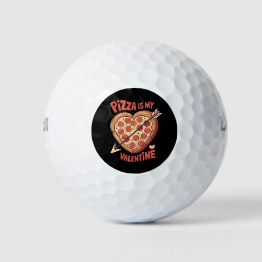 Pizza Is Mijn Valentijnsdag Grappig Golfballen (Voorkant)
