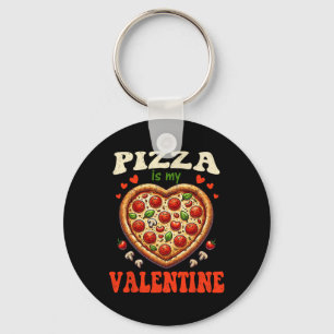 Pizza Is Mijn Valentijnsdag Grappig Hart Liefde Ma Sleutelhanger
