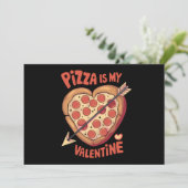 Pizza Is Mijn Valentijnsdag Grappig Kaart (Staand voorkant)
