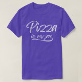 Pizza Is Mijnjam Funny Foodies Cheesy Knapperige S T-shirt (Design voorkant)