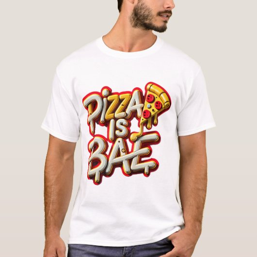 Pizza is slecht t-shirt (Voorkant)