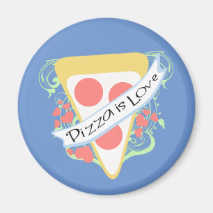 Pizza is verliefd magneet