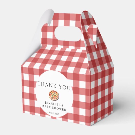 Pizza Italiaans Casual Baby shower Favoriete Tas D Bedankdoosjes (Voorkant Zijde)