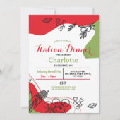 Pizza Italiaans Diner Verjaardagsfeest Lunch Kaart (Voorkant)