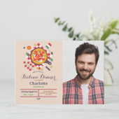 Pizza Italiaans diner verjaardagsfeestje Lunch Fot Kaart (Staand voorkant)