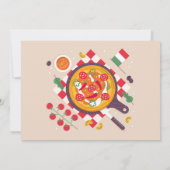 Pizza Italiaans diner verjaardagsfeestje Lunch Fot Kaart (Achterkant)