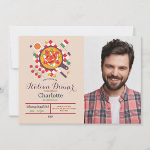 Pizza Italiaans diner verjaardagsfeestje Lunch Fot Kaart