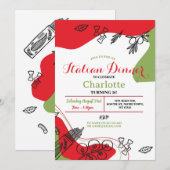 Pizza Italiaans diner verjaardagsfeestje lunch Kaart (Voorkant / Achterkant)