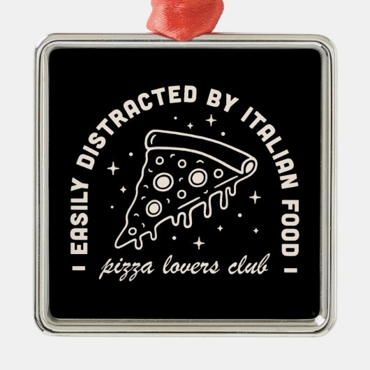 Pizza Italiaans eten liefhebber grappige citaten Metalen Ornament (Voorkant)