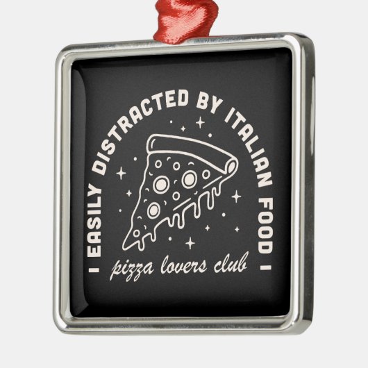 Pizza Italiaans eten liefhebber grappige citaten Metalen Ornament (Links)
