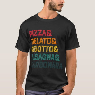Pizza Italiaans iconisch eten Italië Beroemde gere T-shirt