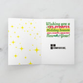 Pizza Italiaans restaurant met kerstfeestmaal Feestdagen Kaart (Binnen)