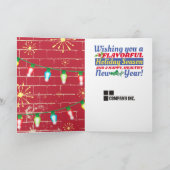 Pizza Italiaans restaurant met kerstfeestmaal Feestdagen Kaart (Binnen)